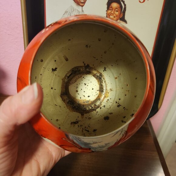 Vintage 1980 Bristol Ware Santa Claus Tobacco Tin Container Christmas Decor - Picture 5 of 5